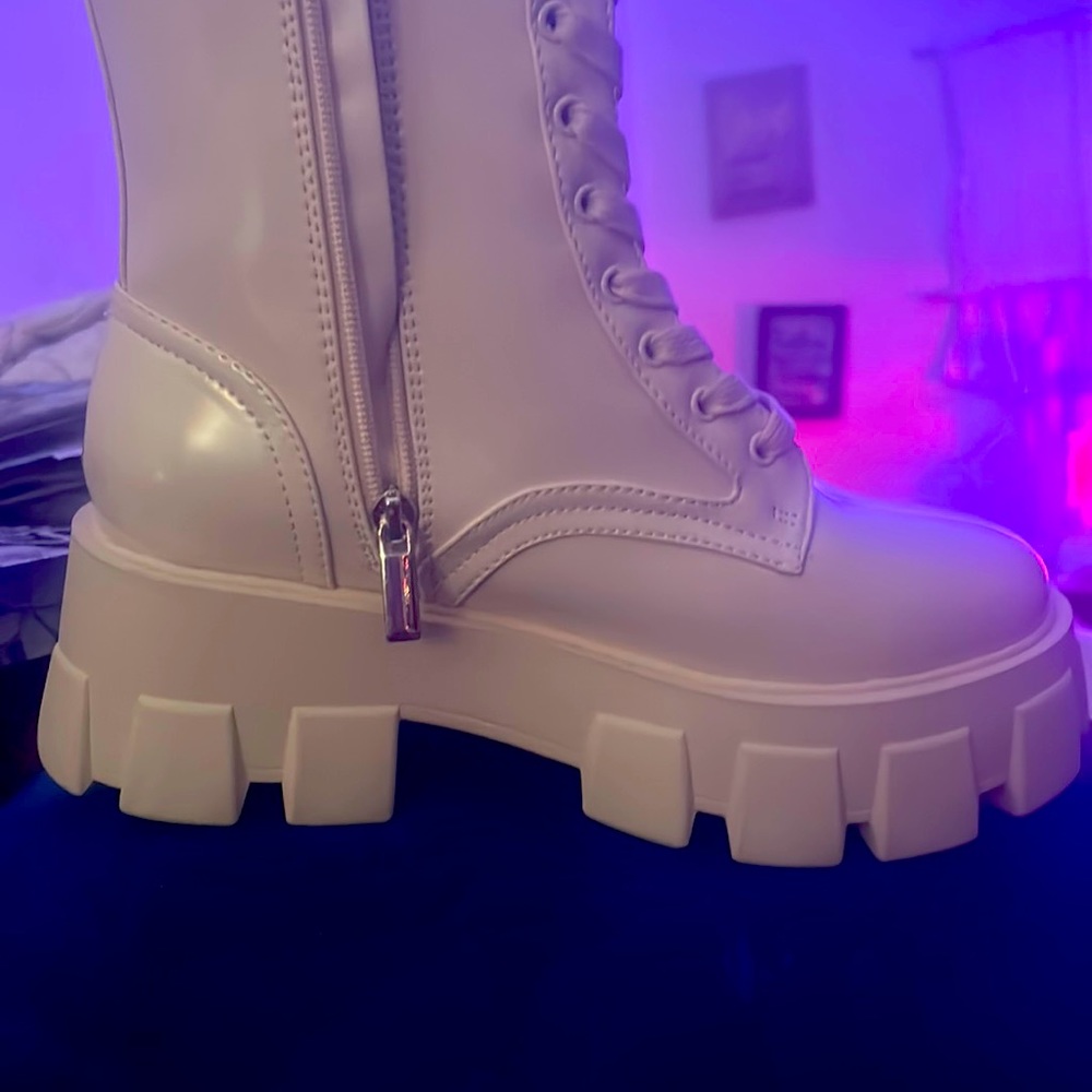 NWT! Brand new just fab combat boots. Easy to walk in, very much in style